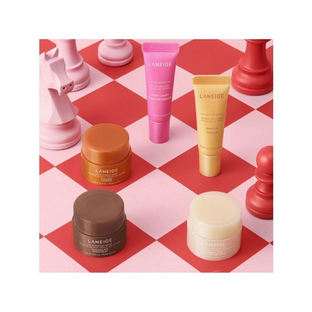 Laneige Midnight Minis Holiday Gift Set 5pc Lip Sleeping Masks & Lip Glowy Balms